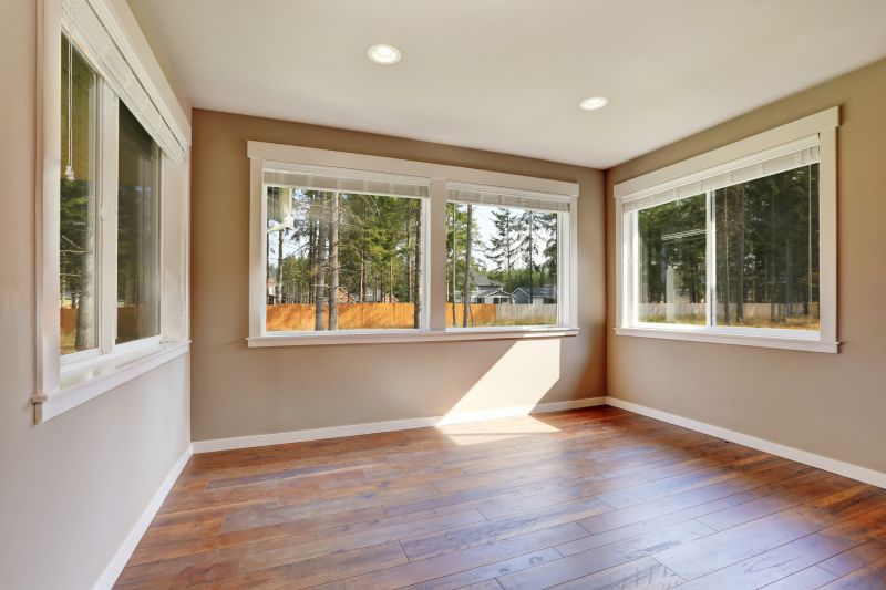 New double-hung windows on a home